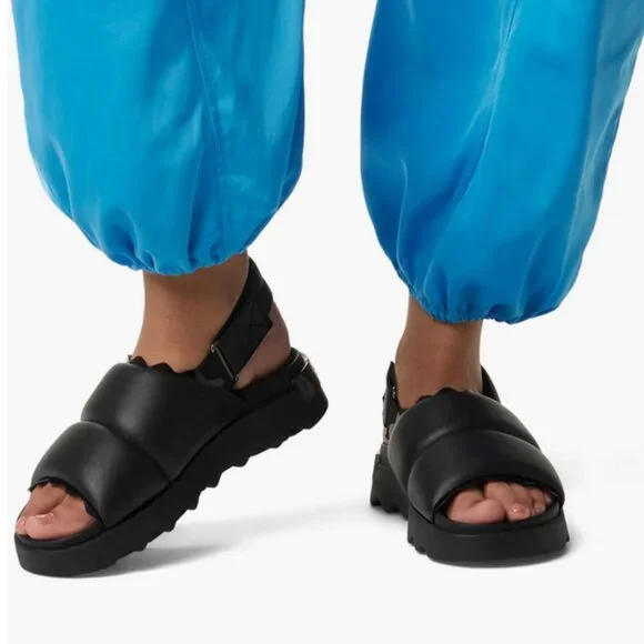 SOREL Women's Viibe Puffy Leather Slingback Sandals NEW multiple sizes - Picture 2 of 8